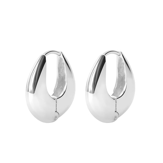 Paris Silver Contemporary Huggie