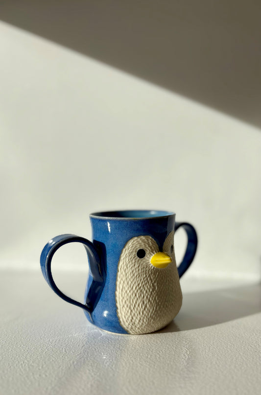 Bear Pawttery Penguin Mug Blue