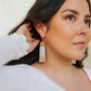 Colourblock Hydragnea Earrings