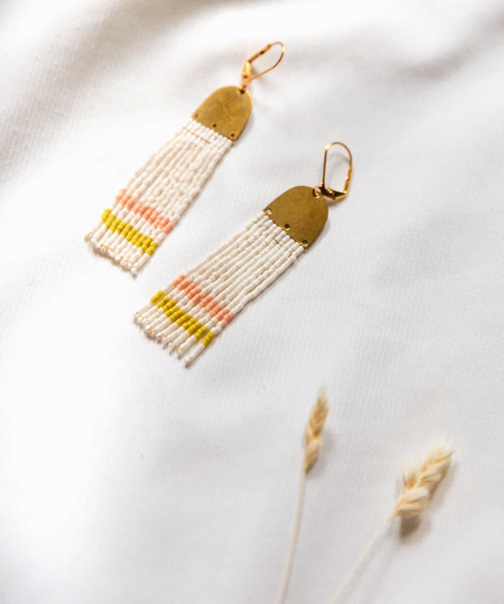 Colourblock Hydragnea Earrings