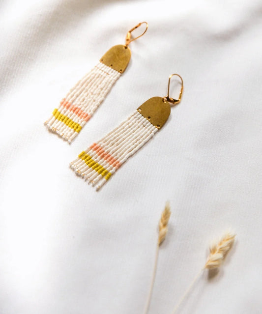 Colourblock Hydragnea Earrings