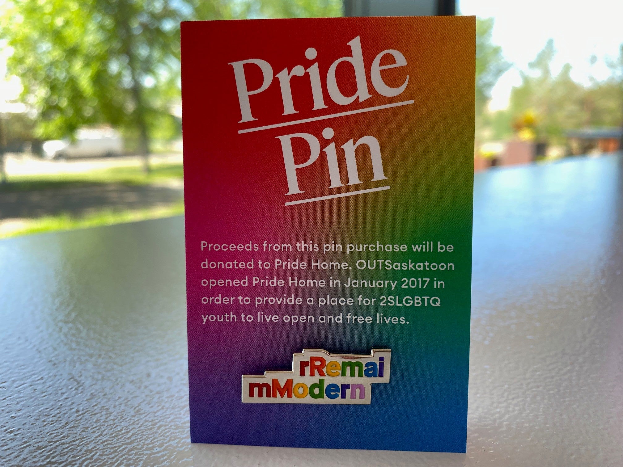 Modern Pin Remai Modern Pride Pin Stacked