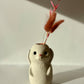 Bear Pawttery White Rabbit Vase