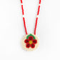 Marcy Friesen Floral Necklace Red