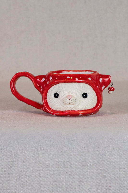 Mushroom Suit Cat Mug - Small