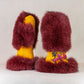 Beaded Mittens Fireweed and Spruce Bug Small