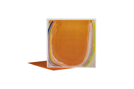 Hot Orange Furrow Card Square