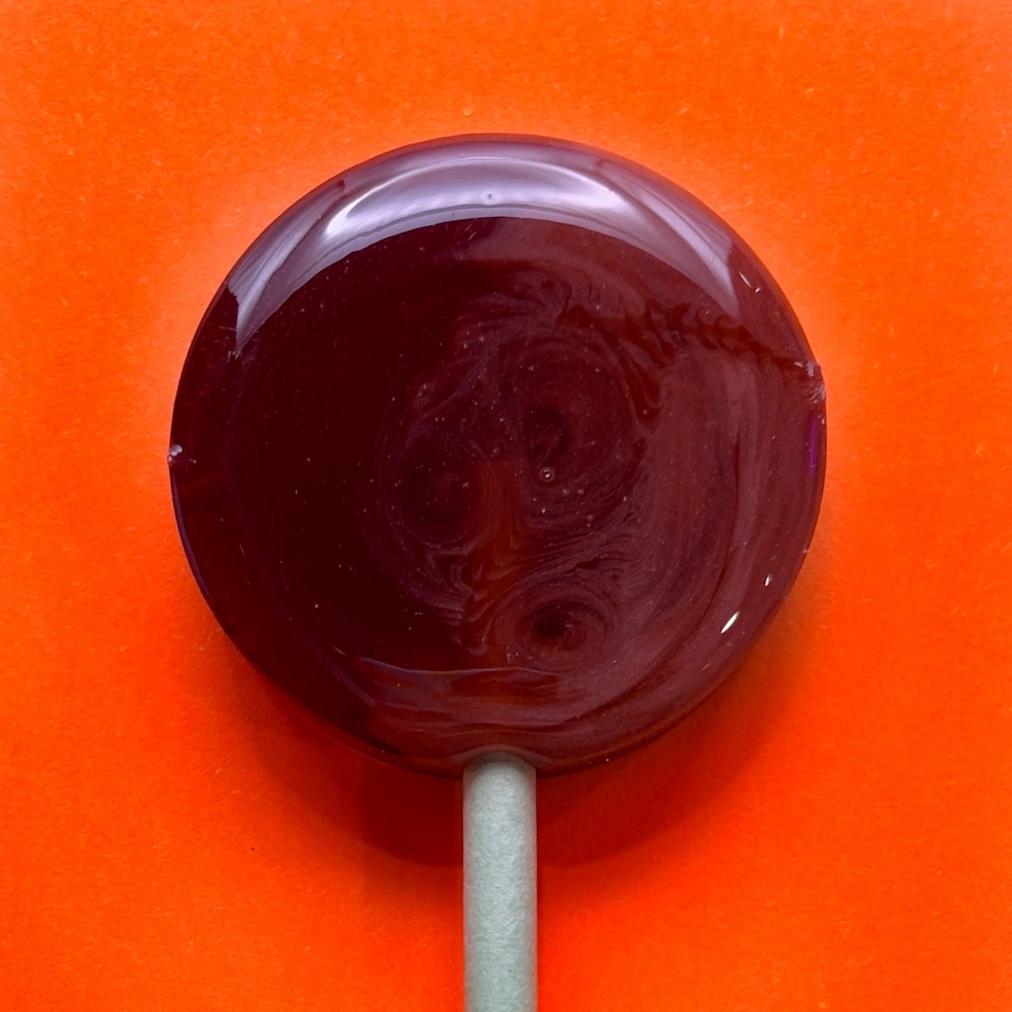 Mini Handcrafted Rainbow Lollipops: Root Beer