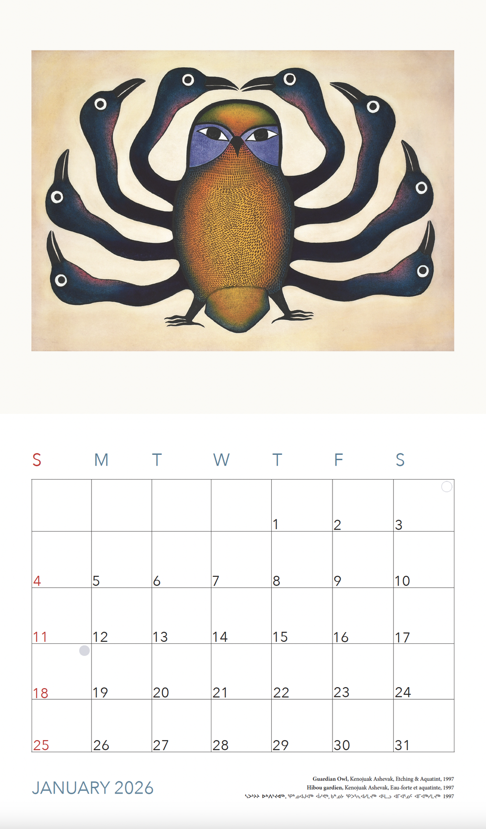 Inuit Art Calendar 2026