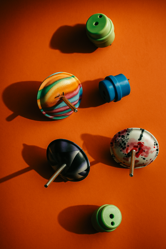 Hopping Spinning Tops