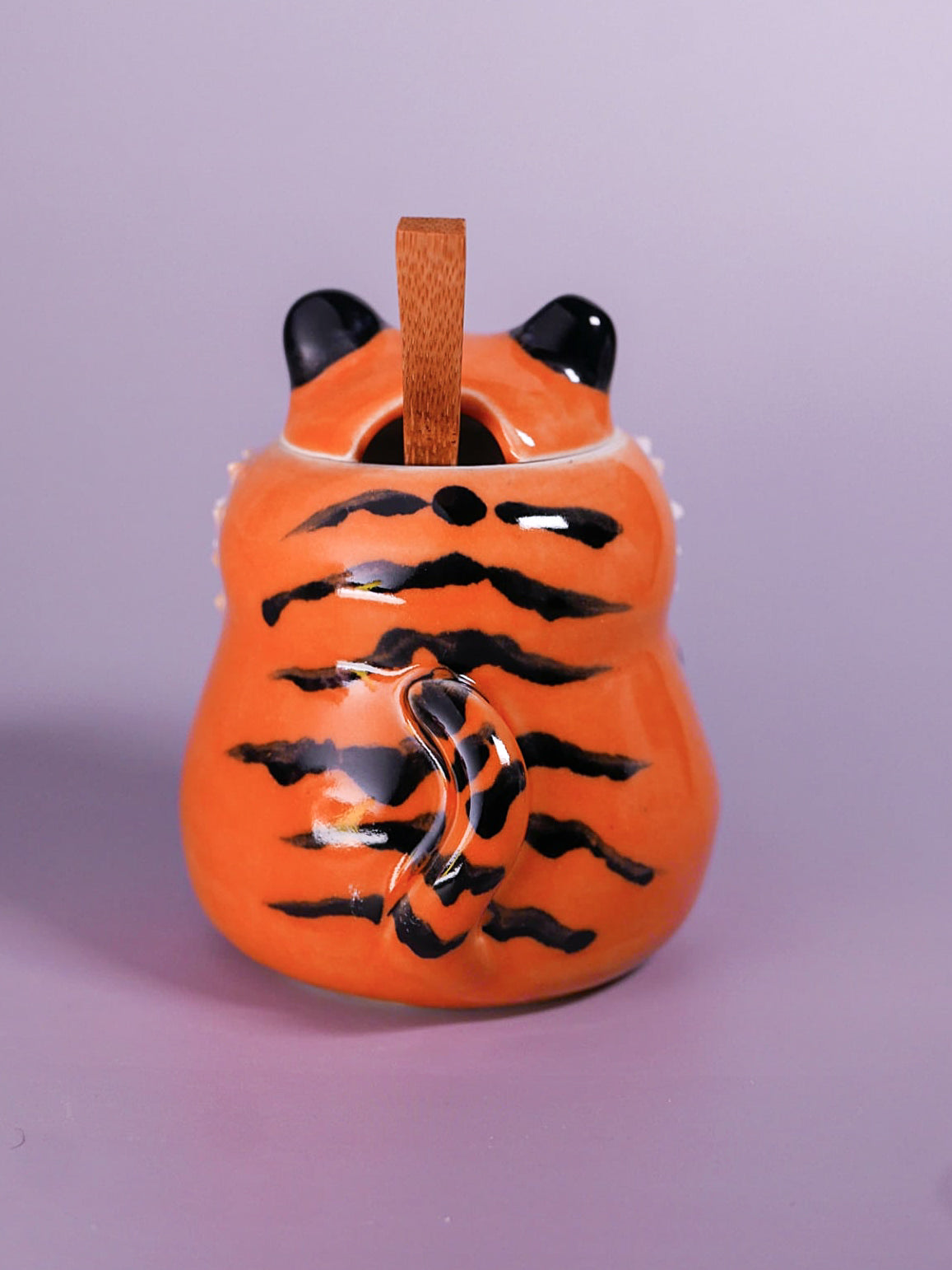Tiger Jar with Bamboo Spoon