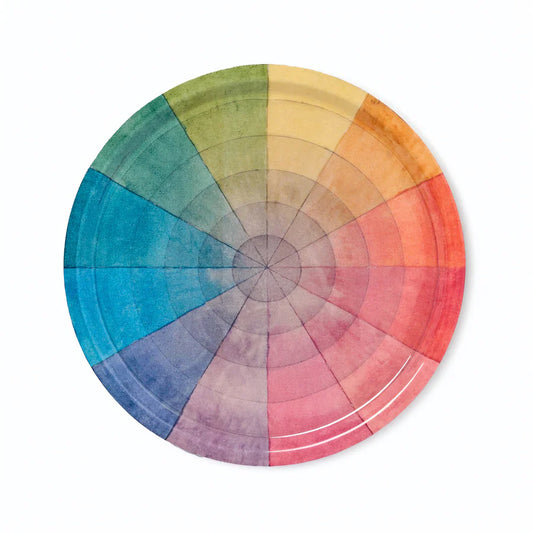 Vintage Colour Wheel Large Enamel Tray