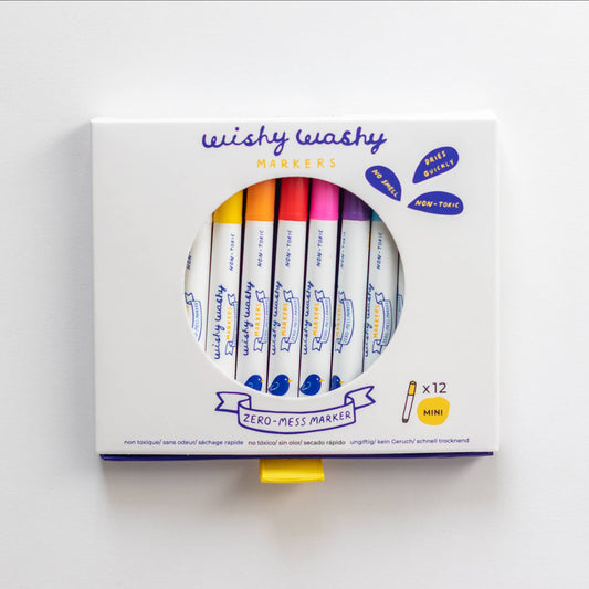 Wishy Washy Markers MINI - Set of 12 Assorted Colors