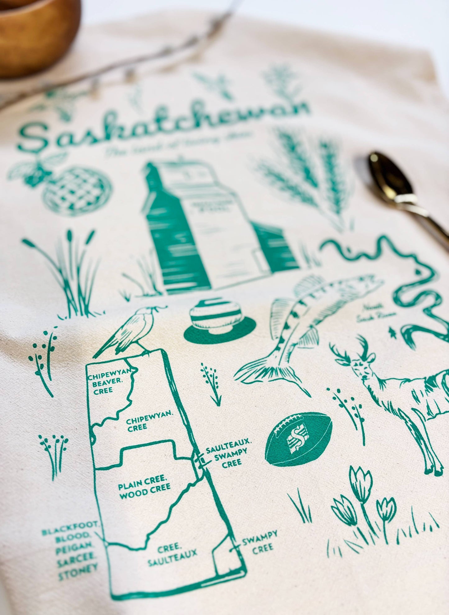 Saskatchewan Commemorative Organic Tea Towel - 20x24