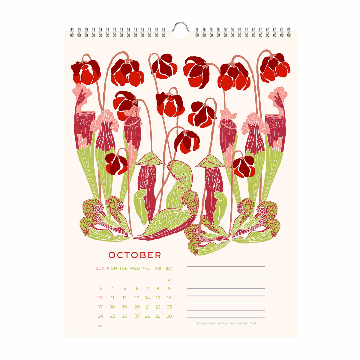 Flowers of Canada 2027 Botanical Wall Calendar