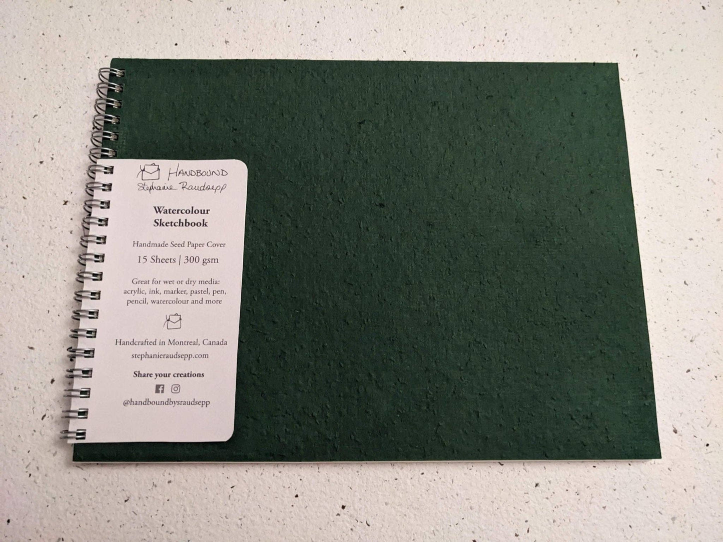 Small | Plantable Watercolour Sketchbooks: Magenta