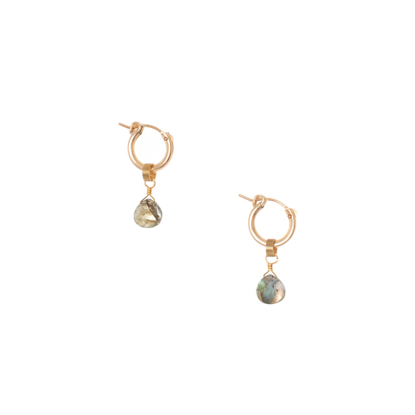 Classic Drake Earrings, 13mm: Labradorite