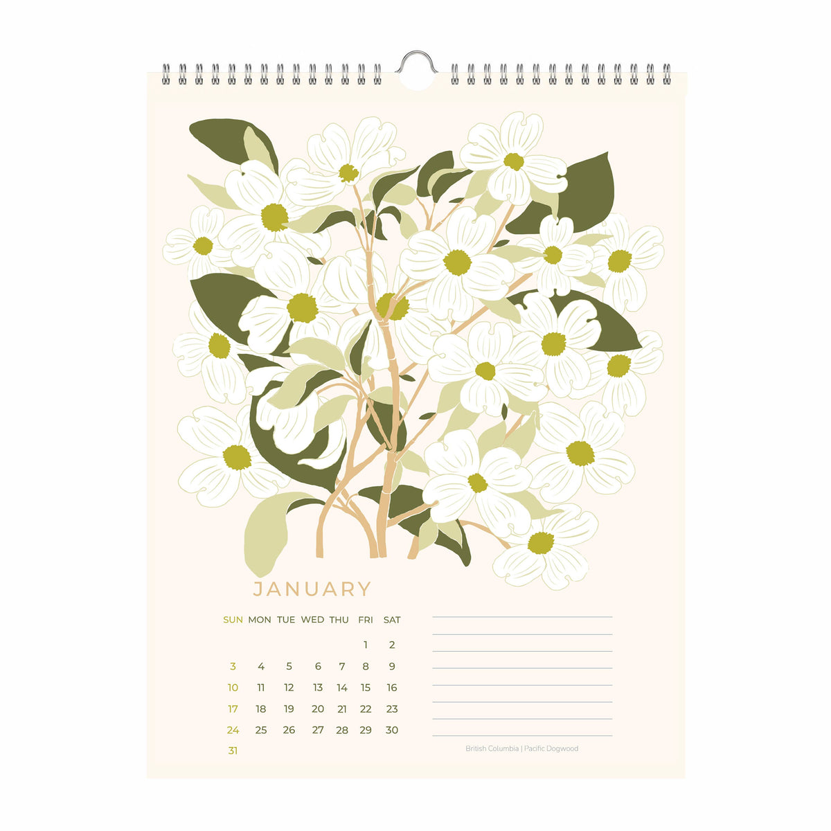 Flowers of Canada 2027 Botanical Wall Calendar
