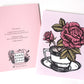 ‘Tea Roses" Linocut Art Card by Hawk and Rose