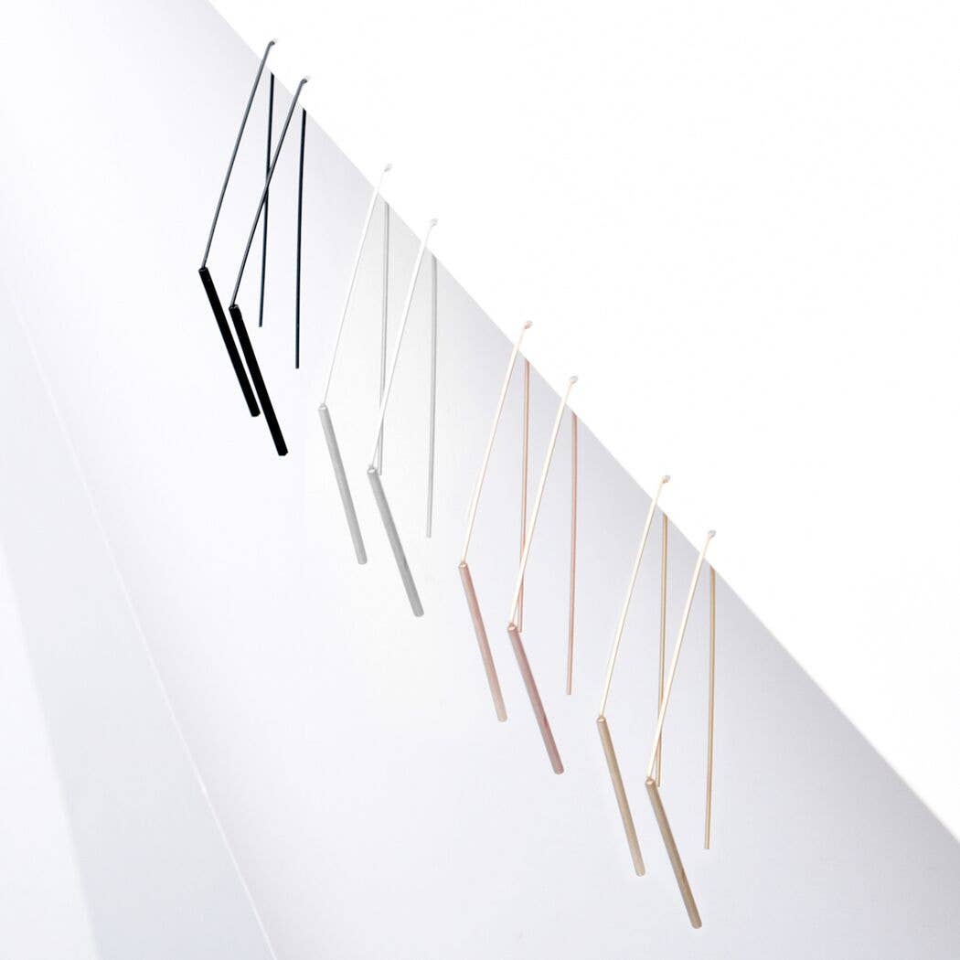 Jagged Hoop Earrings: Matte Black