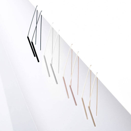 Jagged Hoop Earrings: Matte Black