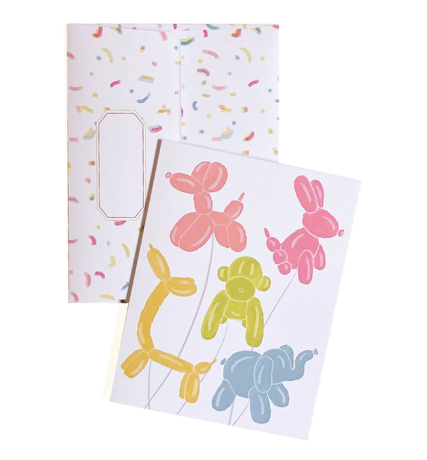 Animal Birthday Balloon Card