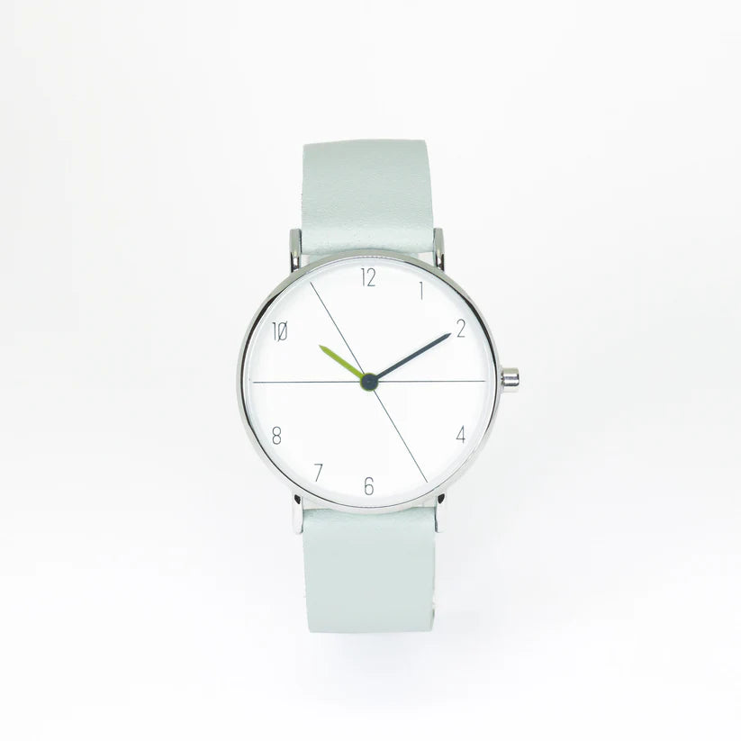 Pale Grey-Blue & White Watch