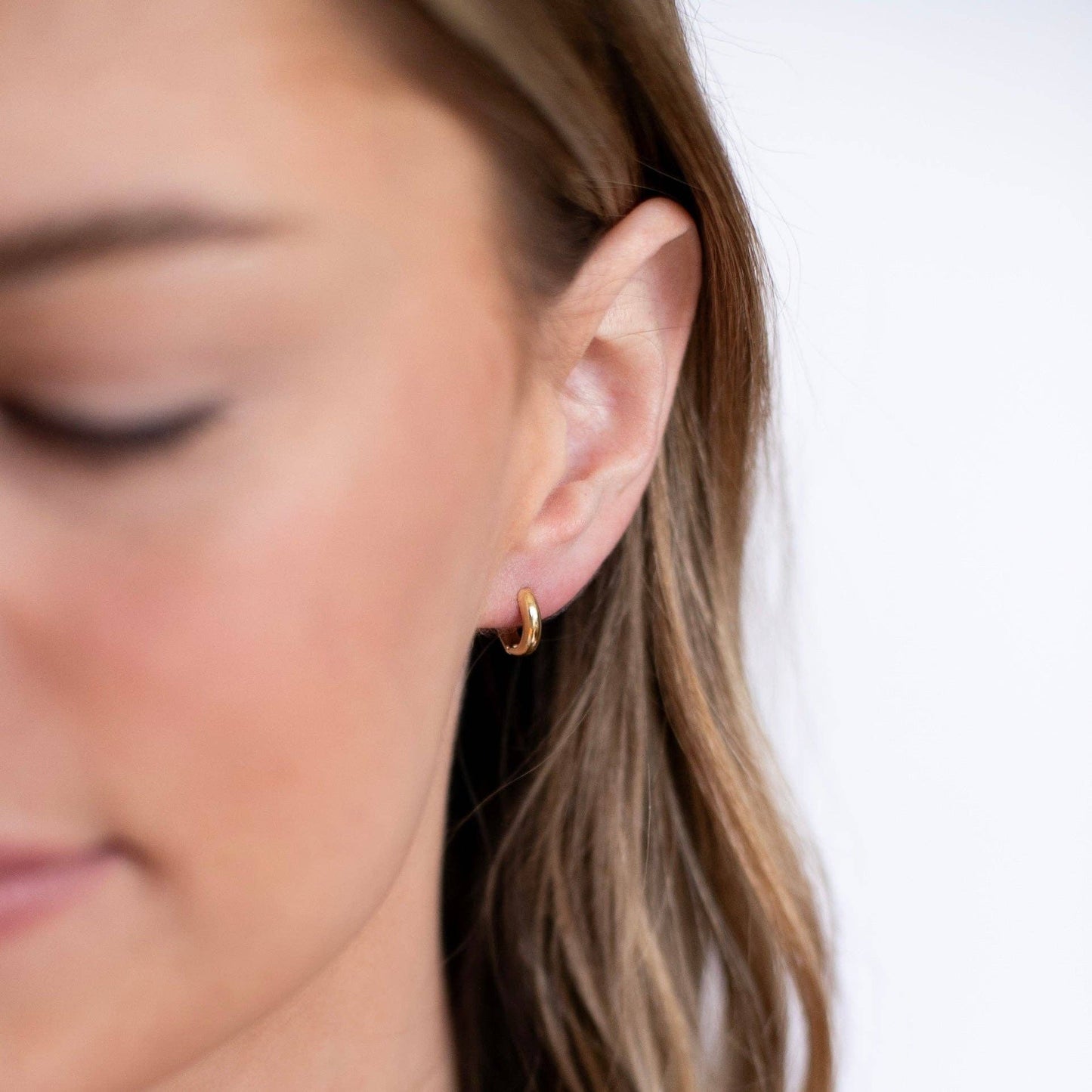 Olivia Solid Gold Hoops