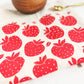 Strawberries Organic Tea Towel Red - 20x24