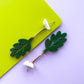 Hanging in There Leaf Dangle Earrings | Acrylic Earrings
