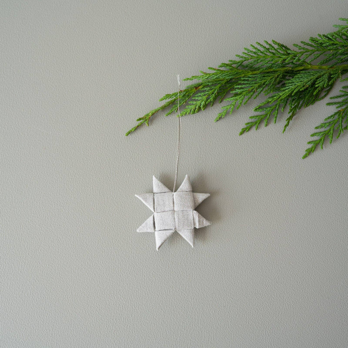 Folded Fabric Star: Grey