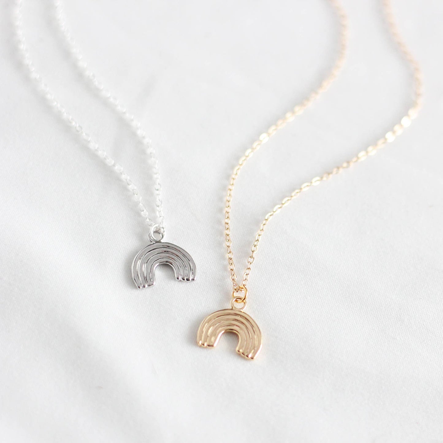 Rainbow Necklace: Silver