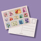 Canada Provincial Floral Postage Stamp Postcards