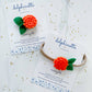 Orange Marigold Hair Clip - October Birth Month Flower Gift