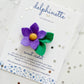 Purple Sweet Violet Hair Clip - February Birth Month Flower
