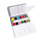 Watercolor Set - Travel-Friendly Metal Palette - 12 Colors: Watercolors-Metal Palette