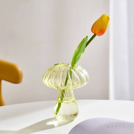 Modern Mushroom Vase Yellow