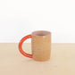 Handmade Ceramic Colorblock Mug - 10 oz: Red/purple