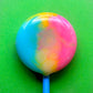 Mini Handcrafted Rainbow Lollipops: Rhubarb and Custard