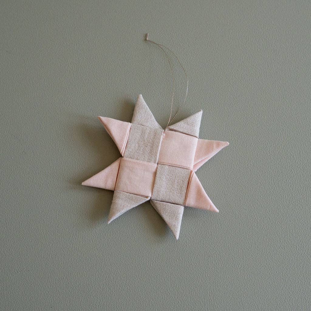 Large Folded Fabric Star: Orange