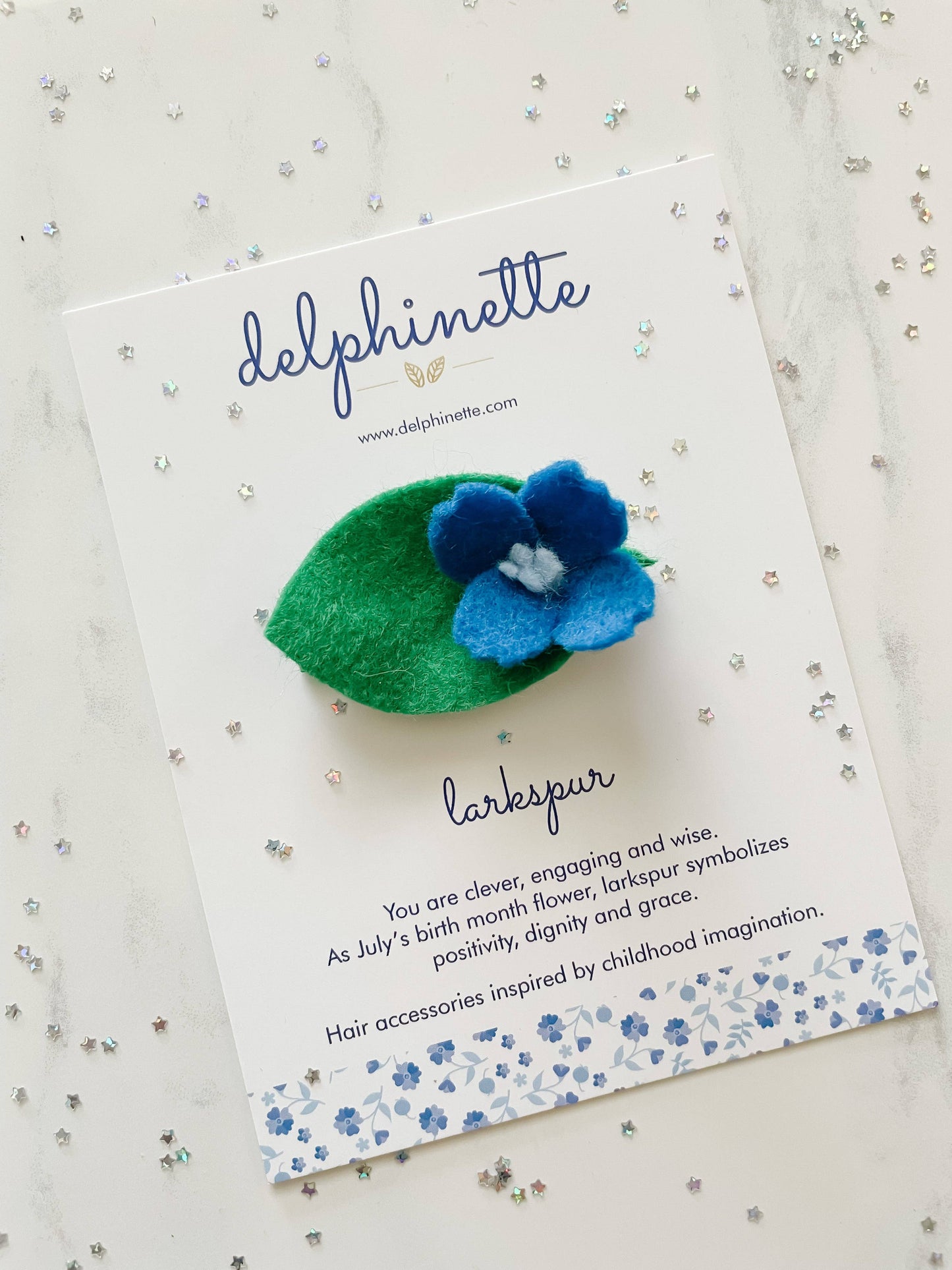 Blue Larkspur Hair Tie