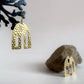 Raw Brass Abstract House Earrings