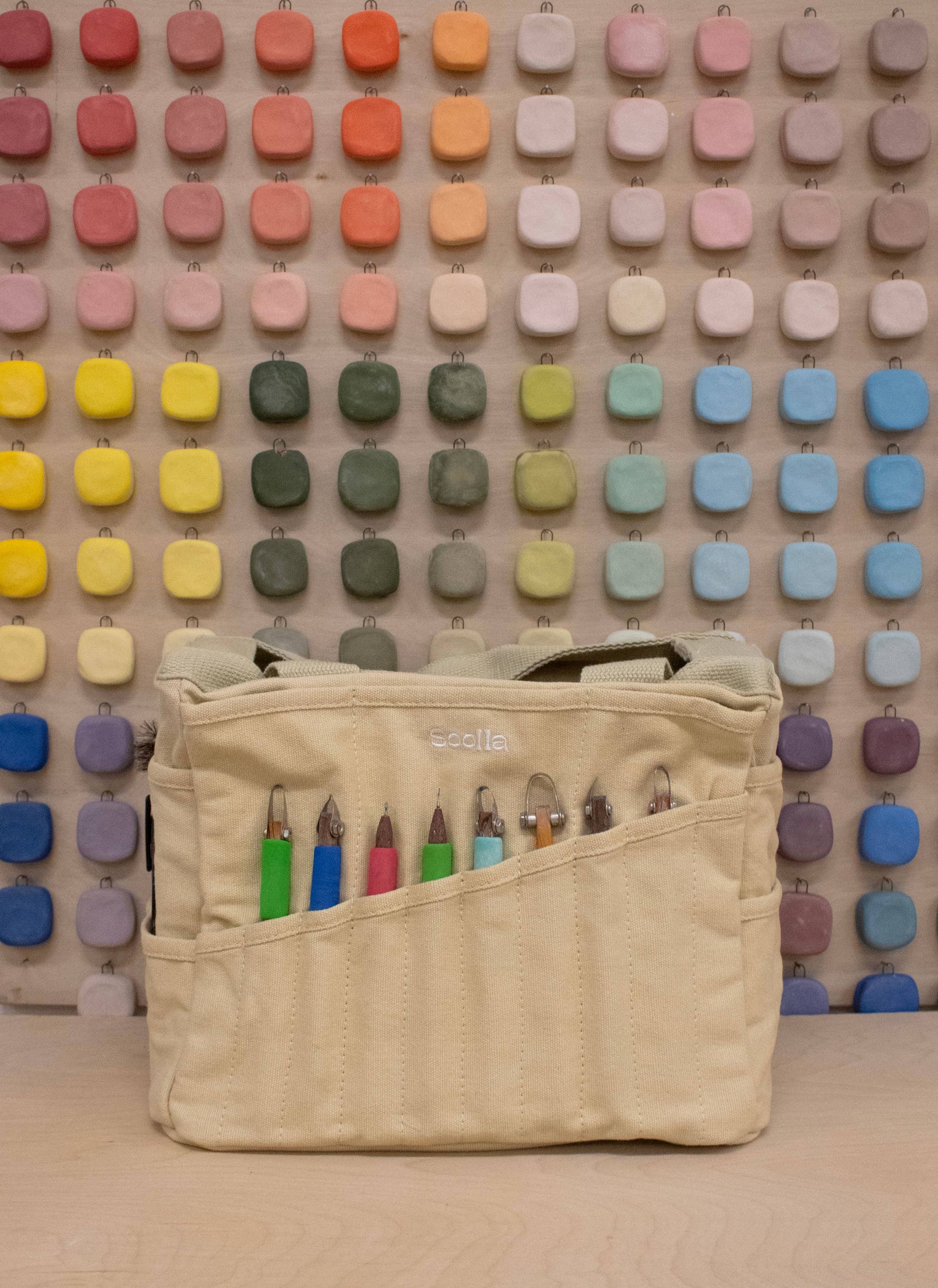Soolla Studio Artist Bag, Boho Beige, Tool Bag Tote
