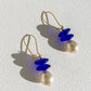 Blue Disc Earrings | Glass Bead Earrings