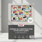 Construction Paper Pad - 10 Colors. 50 Sheets (8.5" x 11")