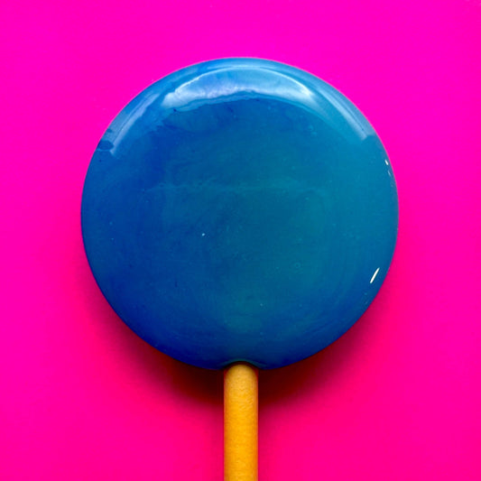 Mini Handcrafted Rainbow Lollipops: Sour Blue Raspberry