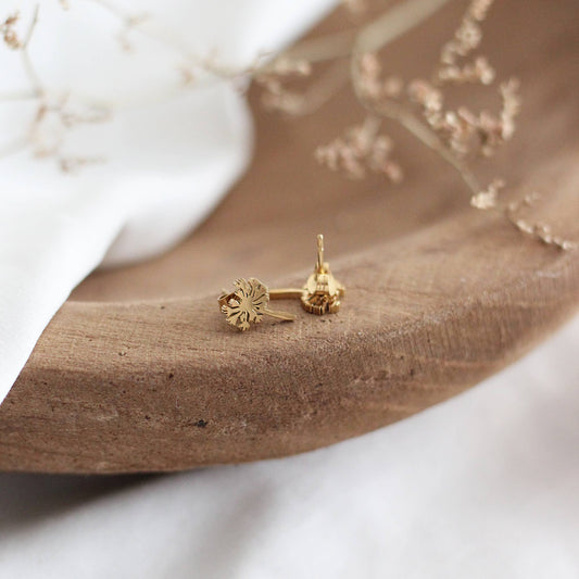 Mini Dandelion Earrings (Gold)