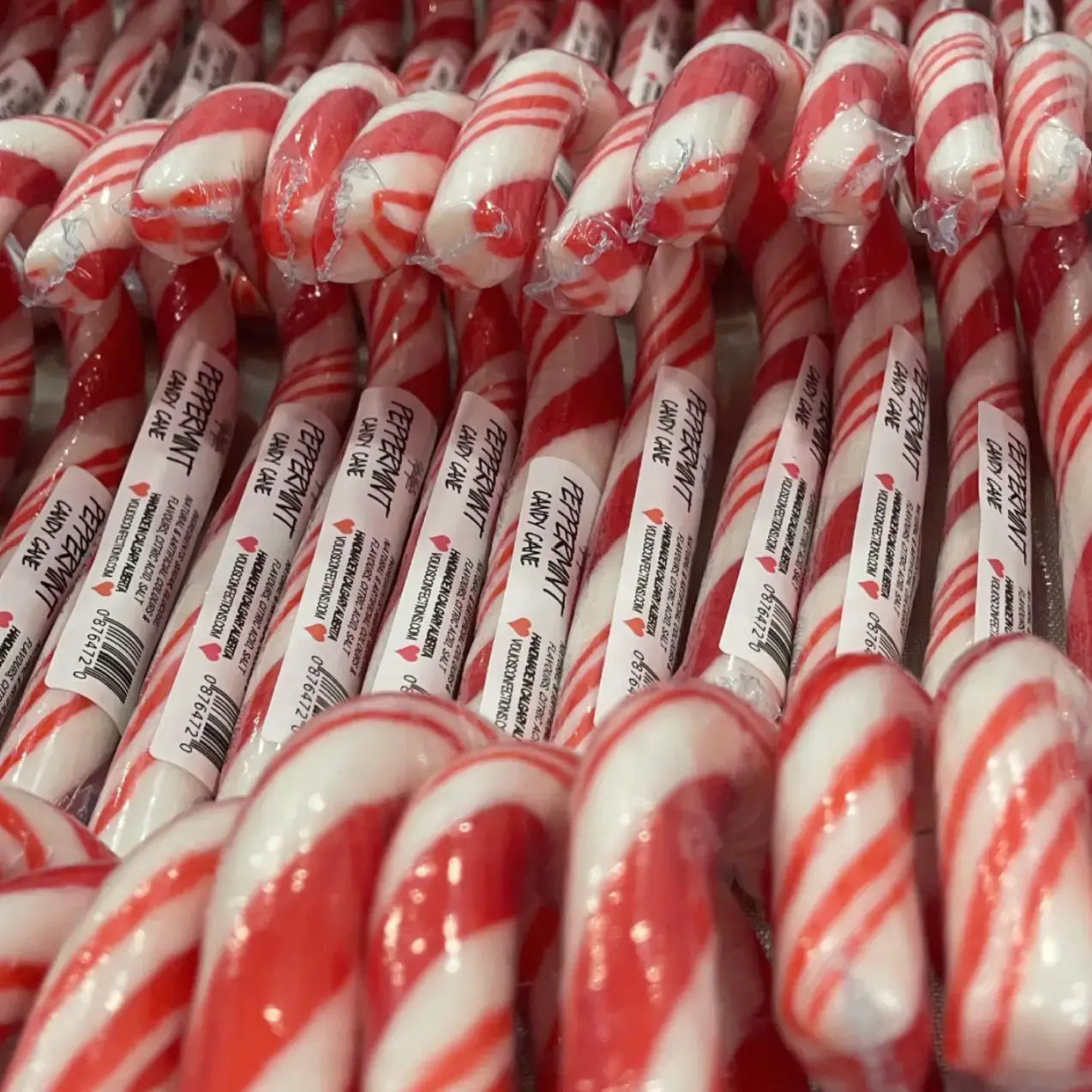 Birthday Cake Large Handmade Candy Canes - Case of 10