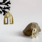 Raw Brass Abstract House Earrings