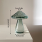Mini Glass Mushroom Bud Vase: Light Green